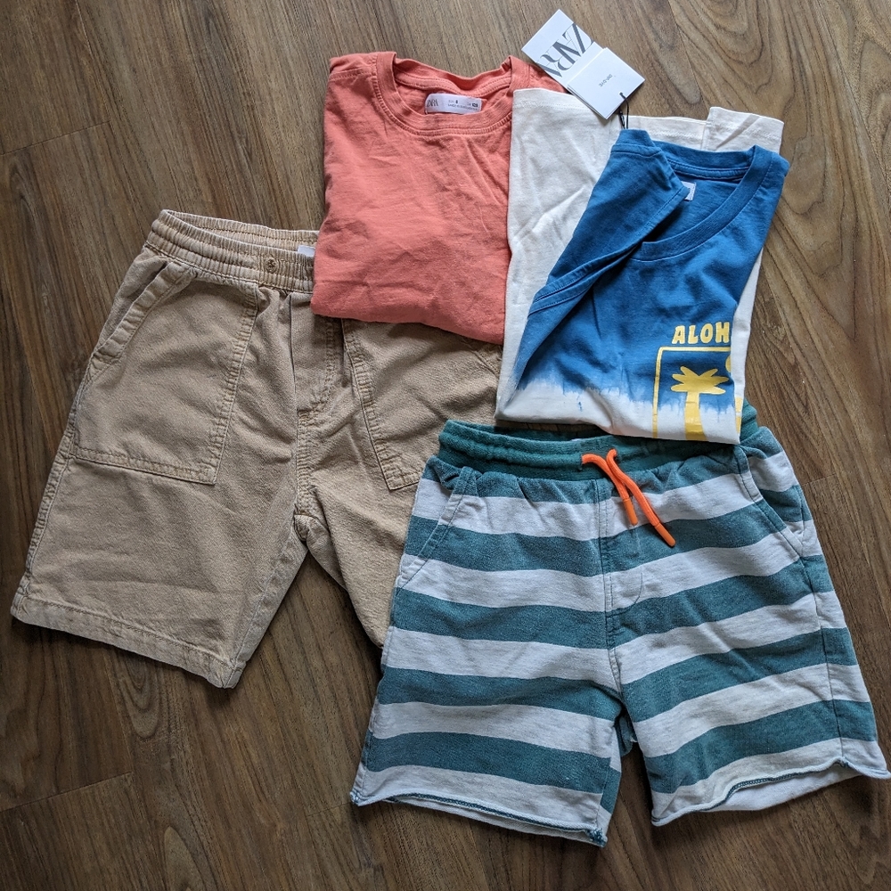 Zara boys short and shirt bundle size 8